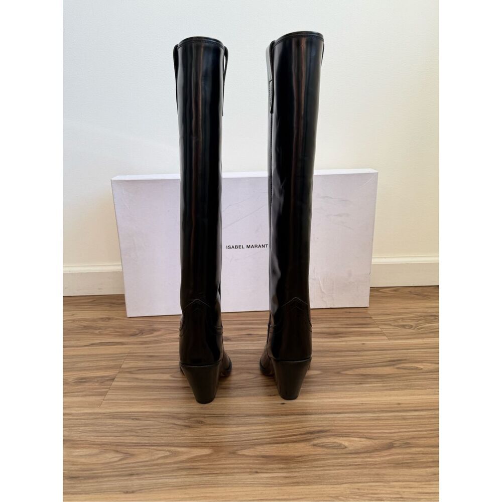 ISABEL MARANT 90mm Lomero Leather Tall Boots Size 37 - Picture 7 of 11